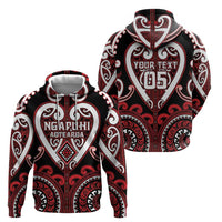 Custom Aotearoa Ngapuhi Zip Hoodie Maori Tribal Pattern LT05 - Polynesian Pride
