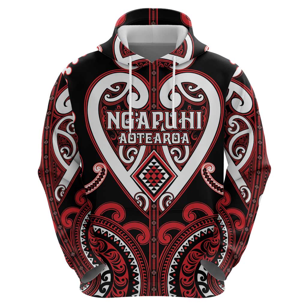 Custom Aotearoa Ngapuhi Zip Hoodie Maori Tribal Pattern LT05 - Polynesian Pride