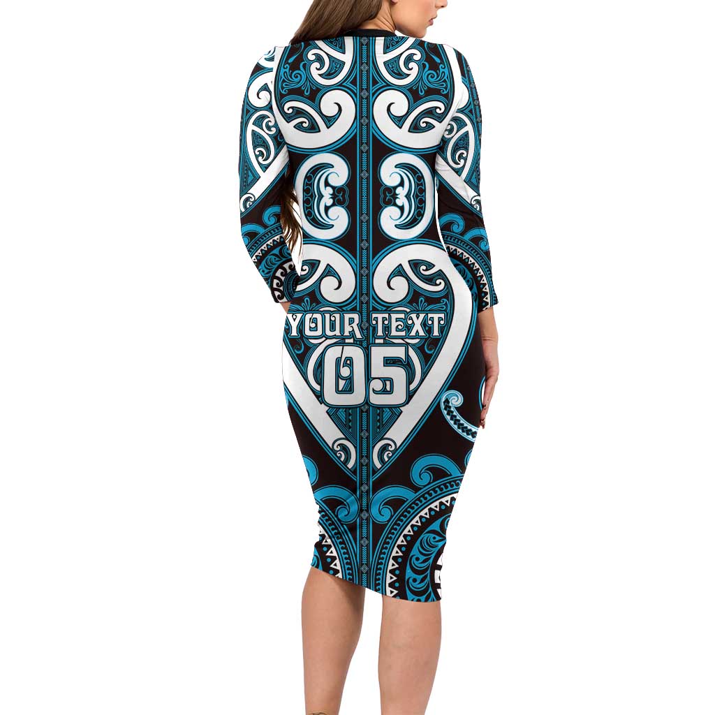 Custom Aotearoa Ngati Porou Family Matching Long Sleeve Bodycon Dress and Hawaiian Shirt Maori Tribal Pattern