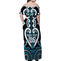 Custom Aotearoa Ngati Porou Family Matching Off Shoulder Maxi Dress and Hawaiian Shirt Maori Tribal Pattern LT05 - Polynesian Pride