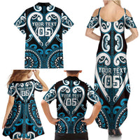 Custom Aotearoa Ngati Porou Family Matching Summer Maxi Dress and Hawaiian Shirt Maori Tribal Pattern LT05 - Polynesian Pride