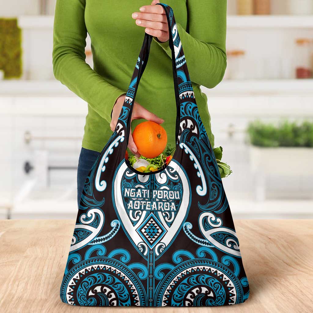Aotearoa Ngati Porou Grocery Bag Maori Tribal Pattern
