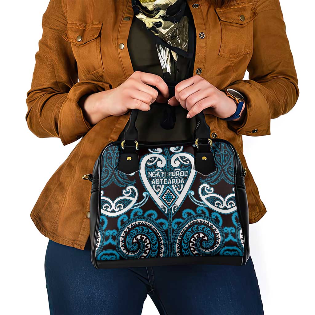 Aotearoa Ngati Porou Shoulder Handbag Maori Tribal Pattern LT05 - Polynesian Pride