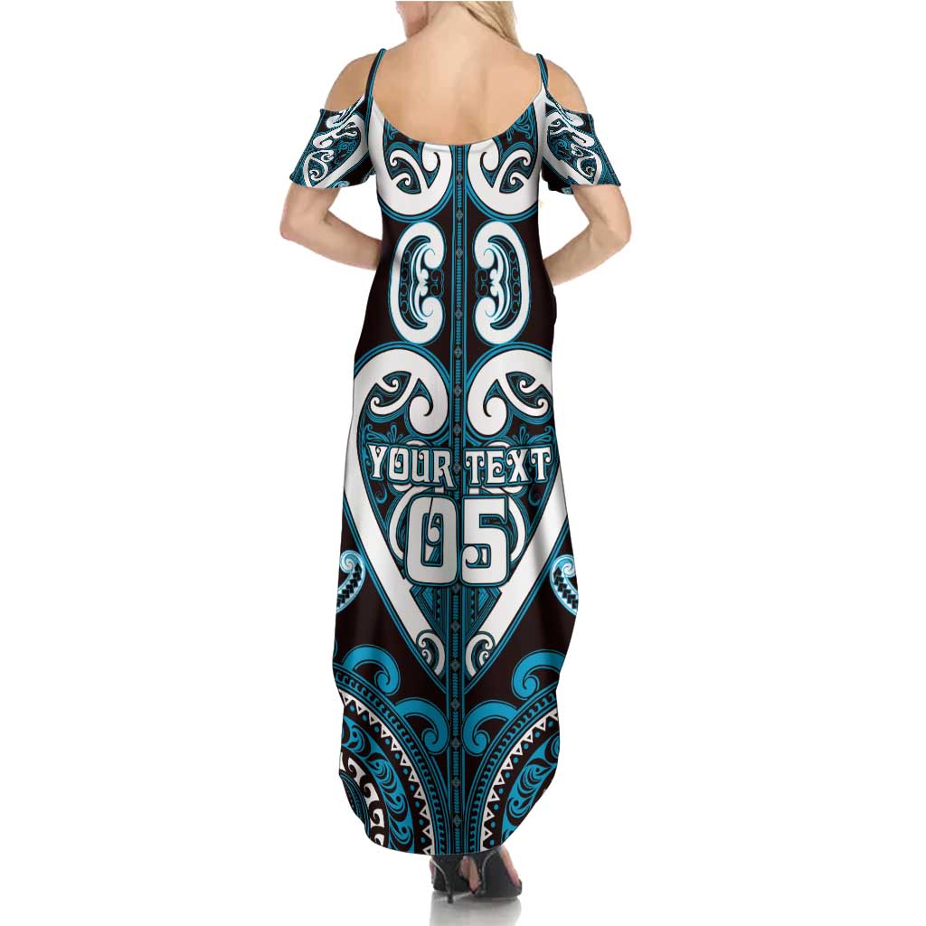 Custom Aotearoa Ngati Porou Summer Maxi Dress Maori Tribal Pattern