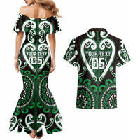 Custom Aotearoa Ngai Tahu Couples Matching Mermaid Dress and Hawaiian Shirt Maori Tribal Pattern