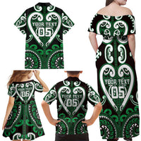 Custom Aotearoa Ngai Tahu Family Matching Off Shoulder Maxi Dress and Hawaiian Shirt Maori Tribal Pattern LT05 - Polynesian Pride