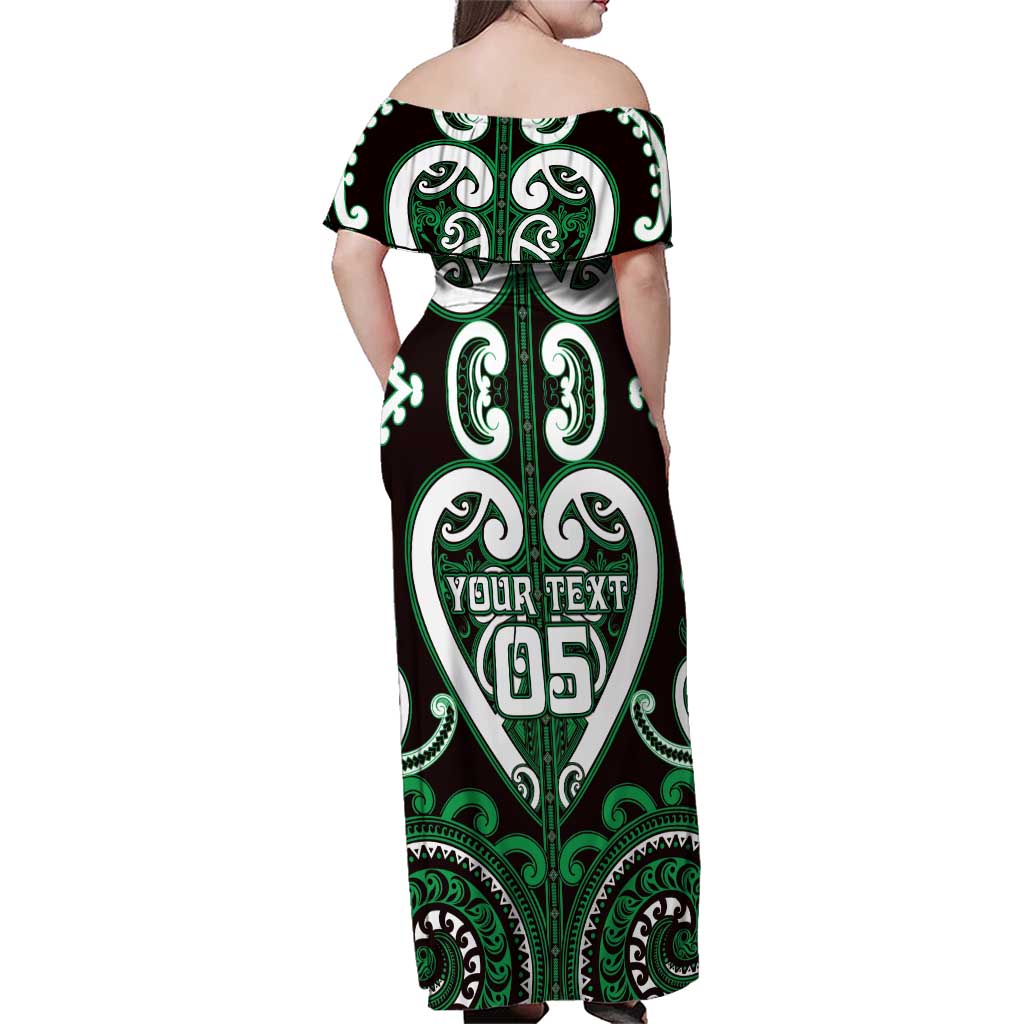 Custom Aotearoa Ngai Tahu Family Matching Off Shoulder Maxi Dress and Hawaiian Shirt Maori Tribal Pattern LT05 - Polynesian Pride
