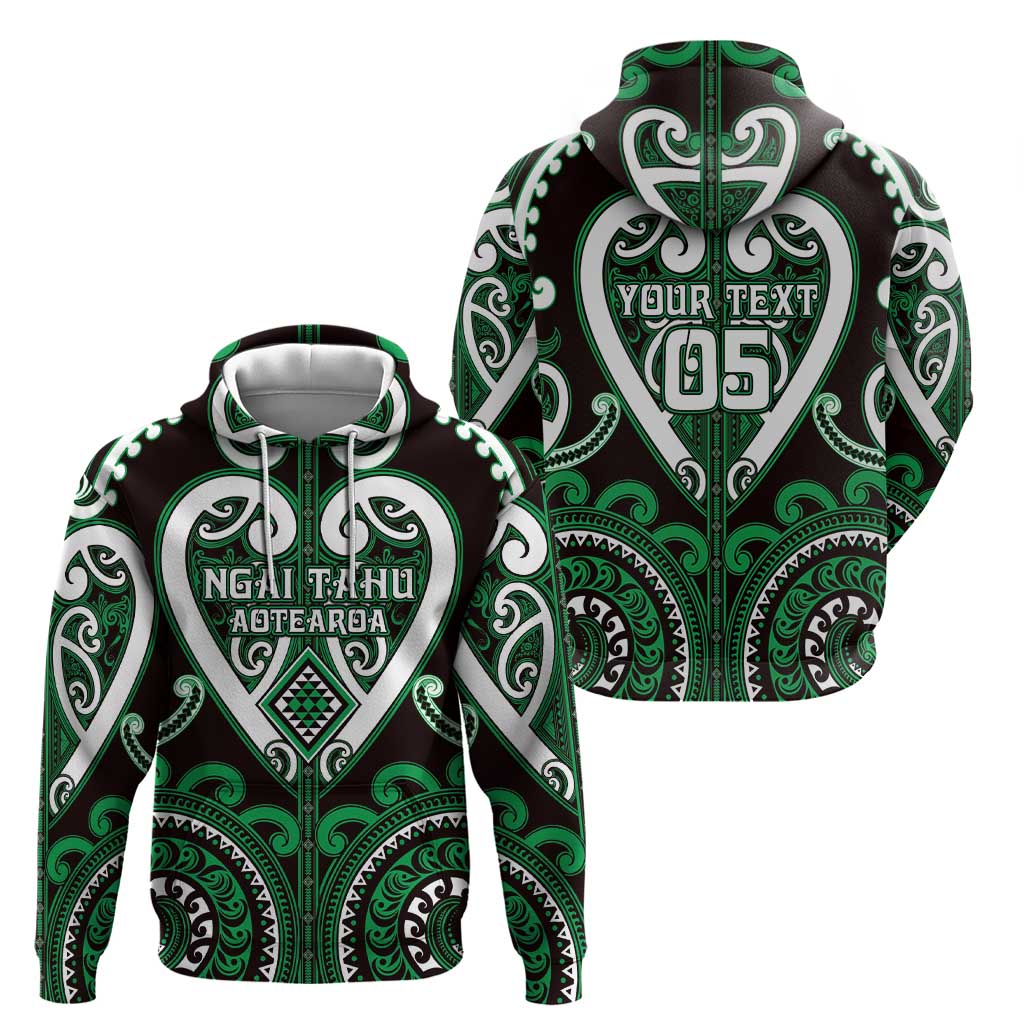 Custom Aotearoa Ngai Tahu Hoodie Maori Tribal Pattern