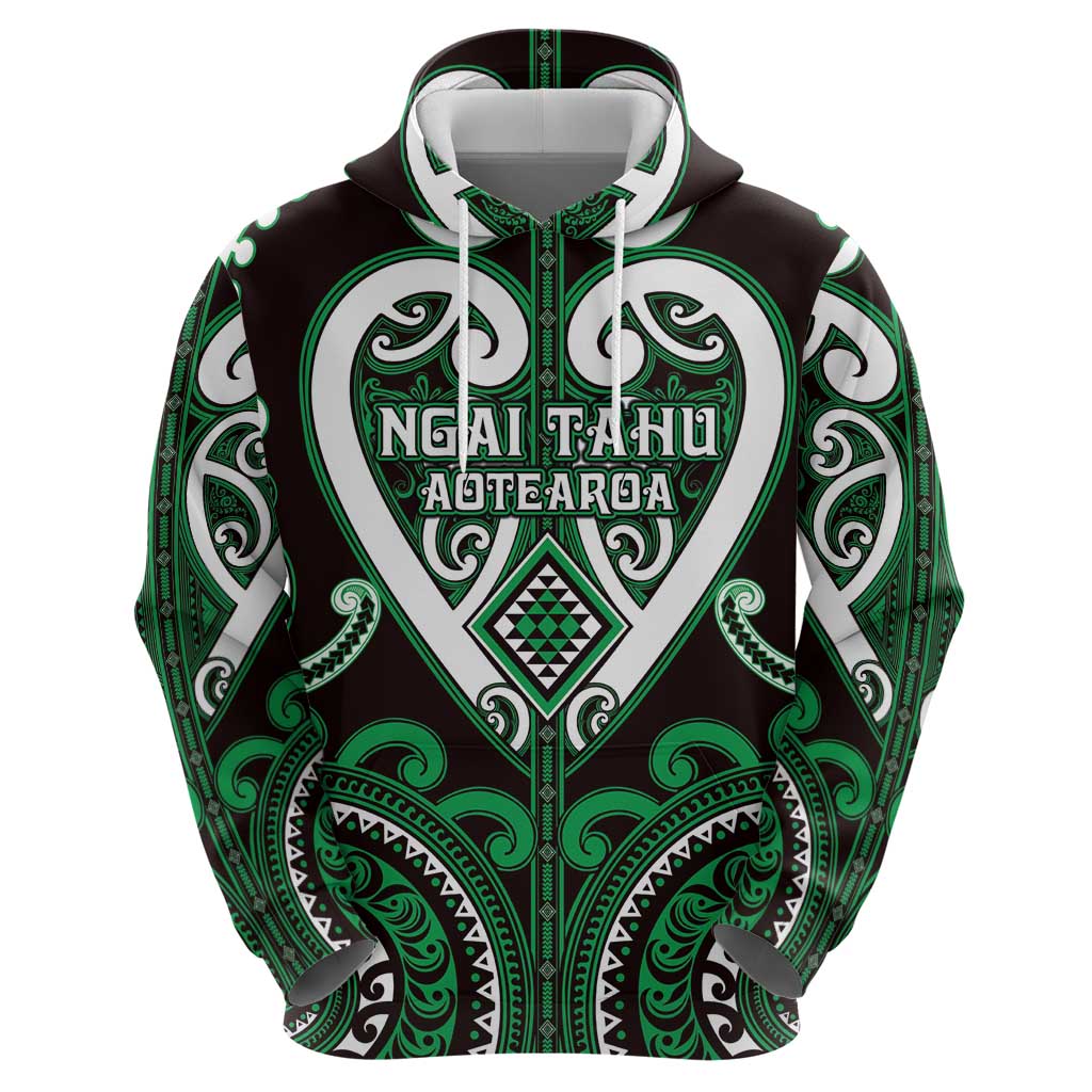 Custom Aotearoa Ngai Tahu Hoodie Maori Tribal Pattern