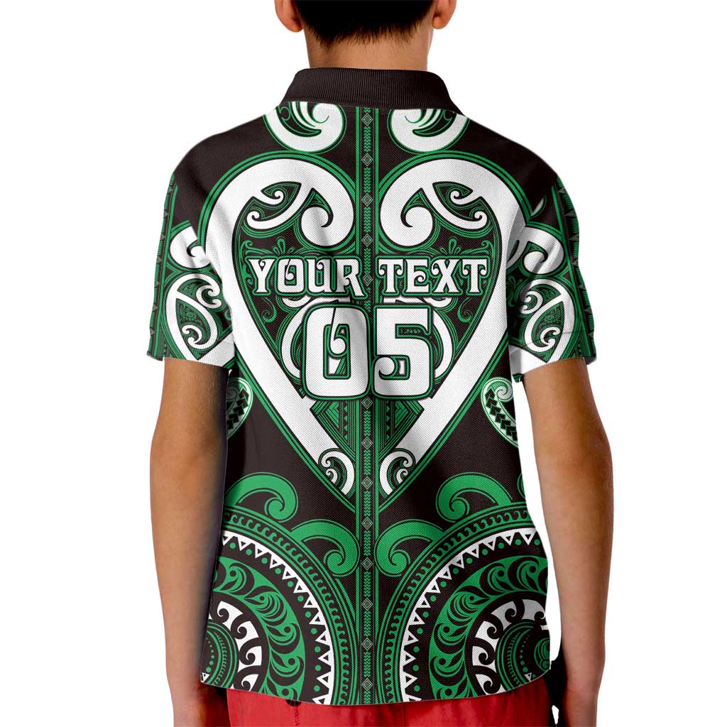 Custom Aotearoa Ngai Tahu Kid Polo Shirt Maori Tribal Pattern LT05 - Polynesian Pride