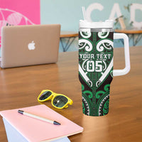 Custom Aotearoa Ngai Tahu Tumbler With Handle Maori Tribal Pattern