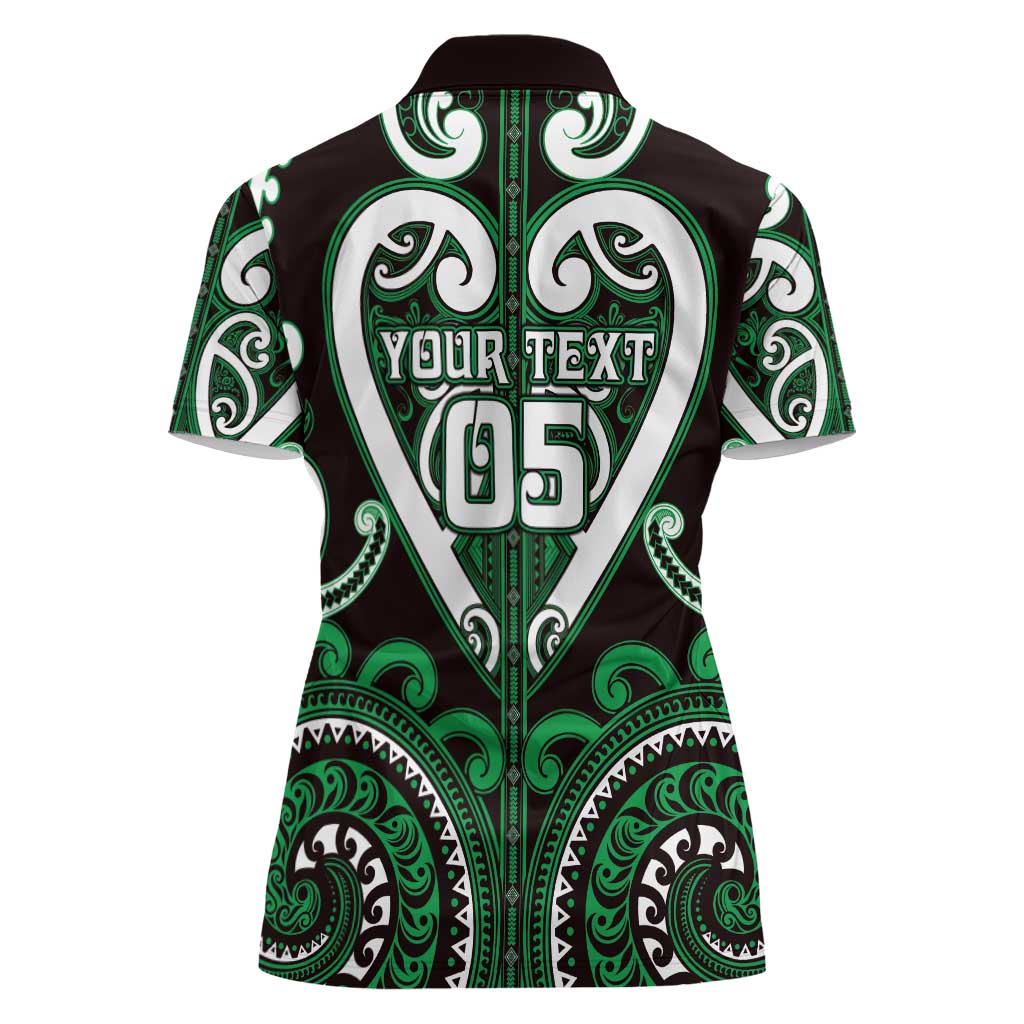 Custom Aotearoa Ngai Tahu Women Polo Shirt Maori Tribal Pattern