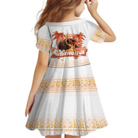 Hawaiian Volcano Lava Flow Family Matching Off Shoulder Maxi Dress and Hawaiian Shirt With Hawaiian Tapa Pattern LT05 - Polynesian Pride