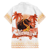 Hawaiian Volcano Lava Flow Family Matching Off Shoulder Maxi Dress and Hawaiian Shirt With Hawaiian Tapa Pattern LT05 - Polynesian Pride
