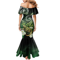 Aotearoa New Zealand Tuatara Mermaid Dress Maori Koru Art LT05 - Polynesian Pride