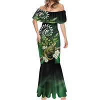 Aotearoa New Zealand Tuatara Mermaid Dress Maori Koru Art LT05 - Polynesian Pride