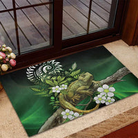 Aotearoa New Zealand Tuatara Rubber Doormat Maori Koru Art LT05 - Polynesian Pride