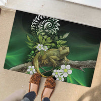 Aotearoa New Zealand Tuatara Rubber Doormat Maori Koru Art LT05 - Polynesian Pride