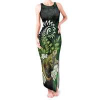 Aotearoa New Zealand Tuatara Tank Maxi Dress Maori Koru Art LT05 Women Green - Polynesian Pride