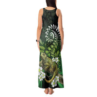 Aotearoa New Zealand Tuatara Tank Maxi Dress Maori Koru Art LT05 - Polynesian Pride