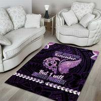 Alzheimer's Awareness Area Rug You May Not Remember But I Will Never Forget LT05 - Polynesian Pride