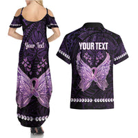 Personalised Alzheimer's Awareness Couples Matching Summer Maxi Dress and Hawaiian Shirt You May Not Remember But I Will Never Forget LT05 - Polynesian Pride