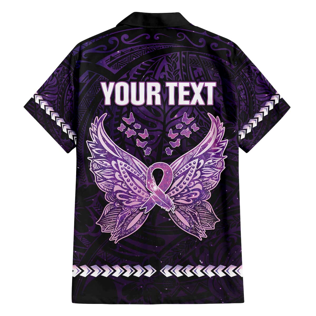 Personalised Alzheimer's Awareness Family Matching Off Shoulder Short Dress and Hawaiian Shirt You May Not Remember But I Will Never Forget LT05 - Polynesian Pride