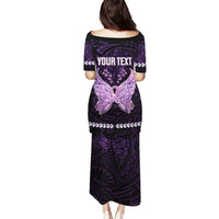 Personalised Alzheimer's Awareness Family Matching Puletasi and Hawaiian Shirt You May Not Remember But I Will Never Forget LT05 - Polynesian Pride