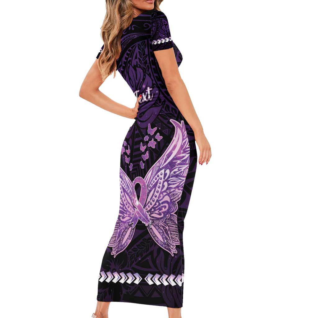 Personalised Alzheimer's Awareness Family Matching Short Sleeve Bodycon Dress and Hawaiian Shirt You May Not Remember But I Will Never Forget LT05 - Polynesian Pride
