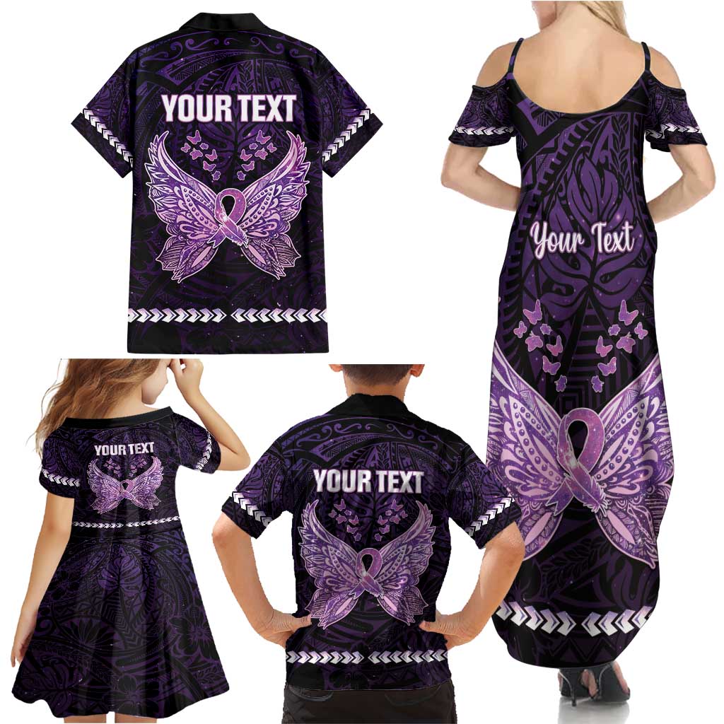 Personalised Alzheimer's Awareness Family Matching Summer Maxi Dress and Hawaiian Shirt You May Not Remember But I Will Never Forget LT05 - Polynesian Pride