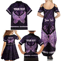 Personalised Alzheimer's Awareness Family Matching Summer Maxi Dress and Hawaiian Shirt You May Not Remember But I Will Never Forget LT05 - Polynesian Pride