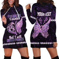 Personalised Alzheimer's Awareness Hoodie Dress You May Not Remember But I Will Never Forget LT05 - Polynesian Pride