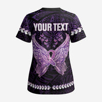 Personalised Alzheimer's Awareness Scrub Top You May Not Remember But I Will Never Forget LT05 - Polynesian Pride