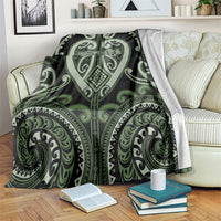 Aotearoa Ngati Awa Blanket Maori Tribal Pattern LT05 Green - Polynesian Pride
