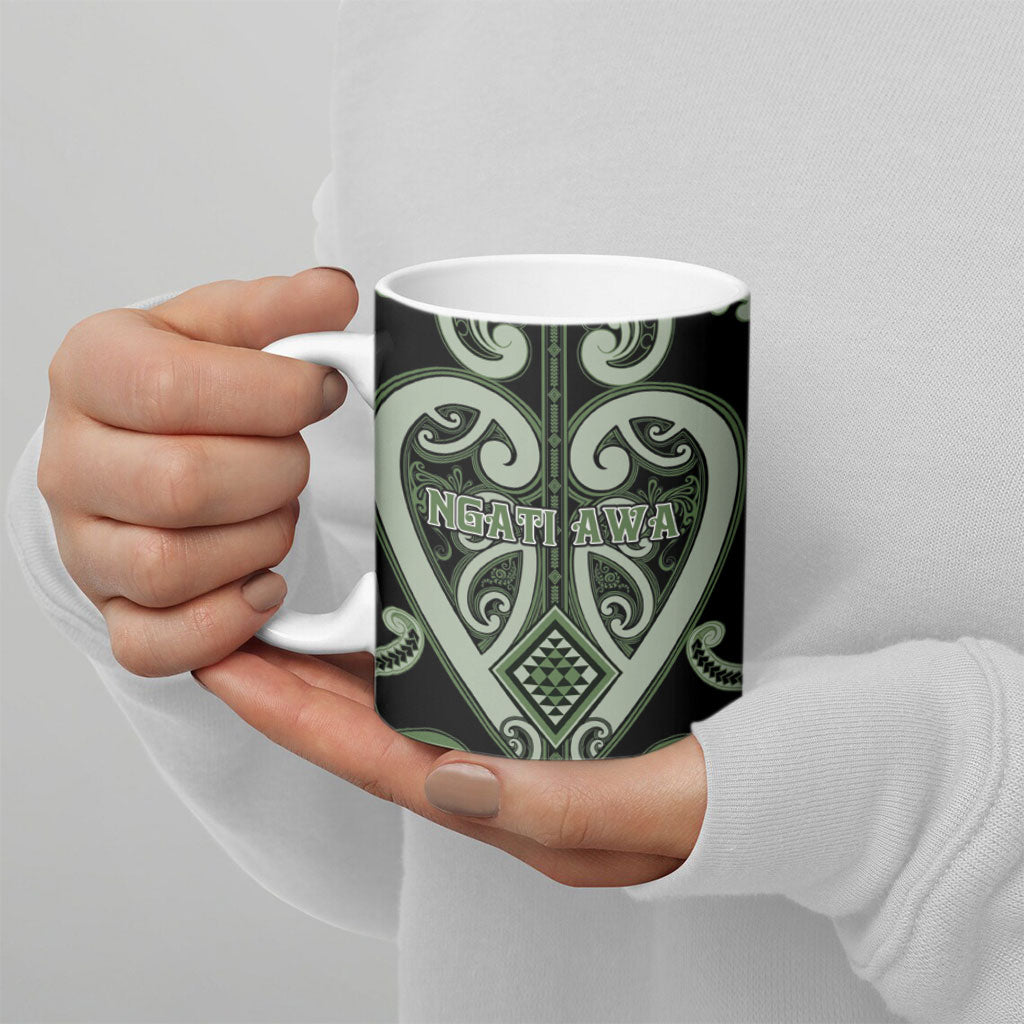 Custom Aotearoa Ngati Awa Ceramic Mug Maori Tribal Pattern LT05 - Polynesian Pride