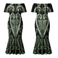 Custom Aotearoa Ngati Awa Couples Matching Mermaid Dress and Hawaiian Shirt Maori Tribal Pattern LT05 - Polynesian Pride