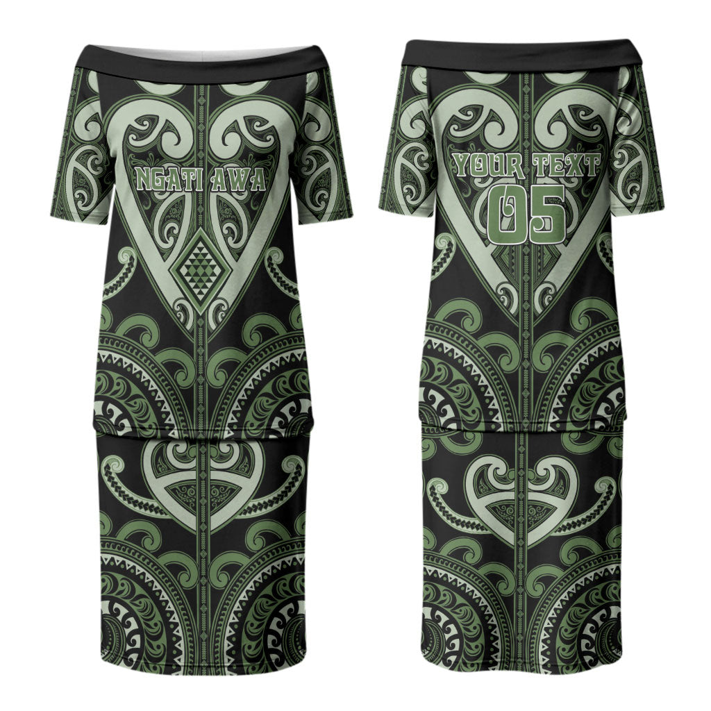 Custom Aotearoa Ngati Awa Couples Matching Puletasi and Hawaiian Shirt Maori Tribal Pattern LT05 - Polynesian Pride