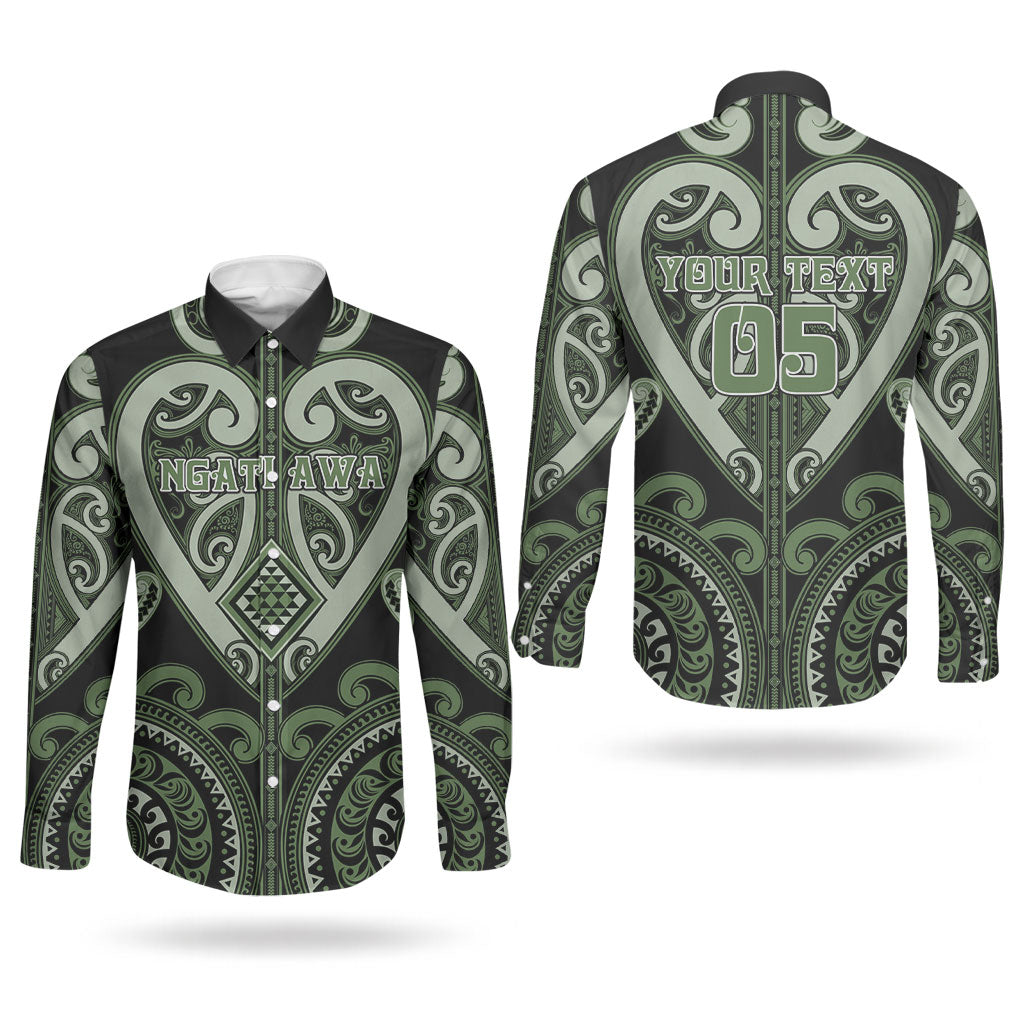 Custom Aotearoa Ngati Awa Couples Matching Summer Maxi Dress and Long Sleeve Button Shirt Maori Tribal Pattern LT05 - Polynesian Pride
