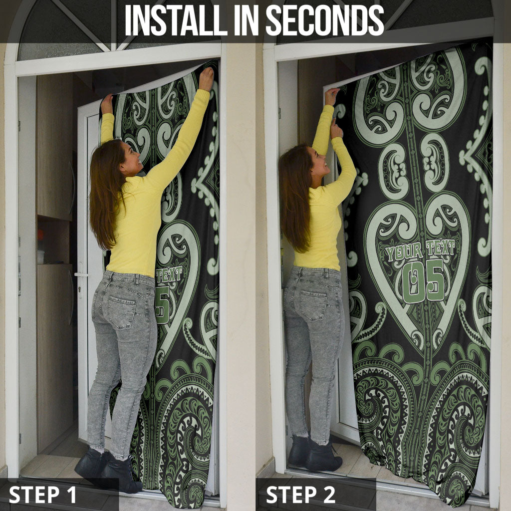 Custom Aotearoa Ngati Awa Door Cover Maori Tribal Pattern LT05 - Polynesian Pride