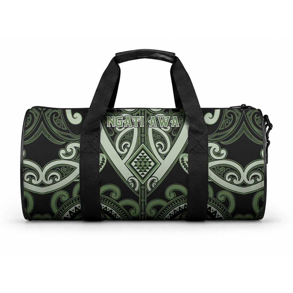 Aotearoa Ngati Awa Duffle Bag Maori Tribal Pattern LT05 One size Green - Polynesian Pride