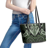 Aotearoa Ngati Awa Leather Tote Bag Maori Tribal Pattern LT05 - Polynesian Pride