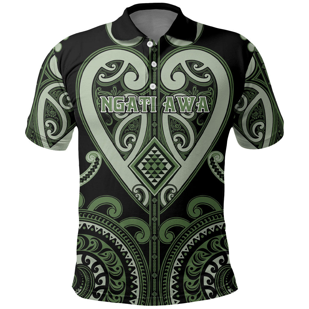 Custom Aotearoa Ngati Awa Polo Shirt Maori Tribal Pattern