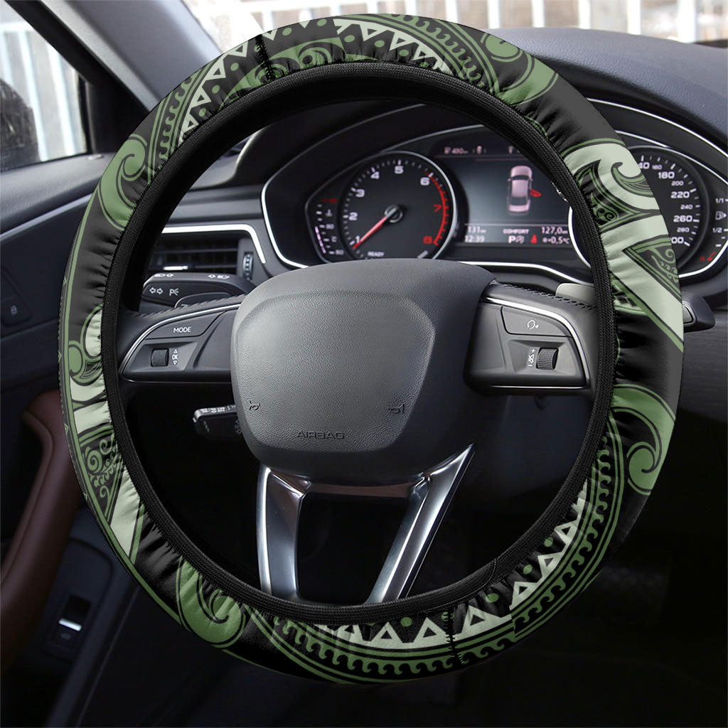 Aotearoa Ngati Awa Steering Wheel Cover Maori Tribal Pattern LT05 - Polynesian Pride