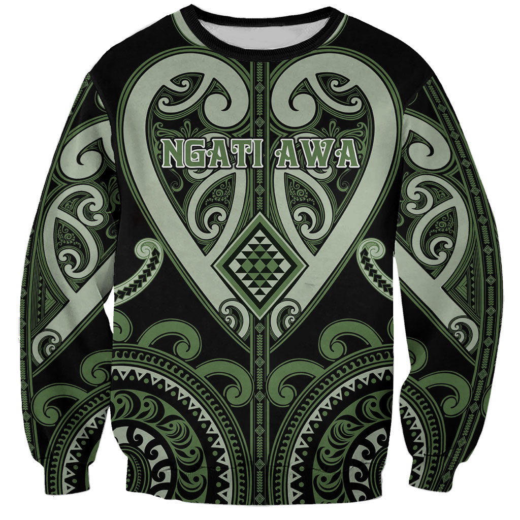 Custom Aotearoa Ngati Awa Sweatshirt Maori Tribal Pattern