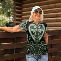 Custom Aotearoa Ngati Awa Women Polo Shirt Maori Tribal Pattern LT05 - Polynesian Pride