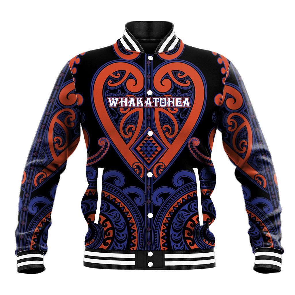 Custom Aotearoa Whakatohea Baseball Jacket Maori Tribal Pattern