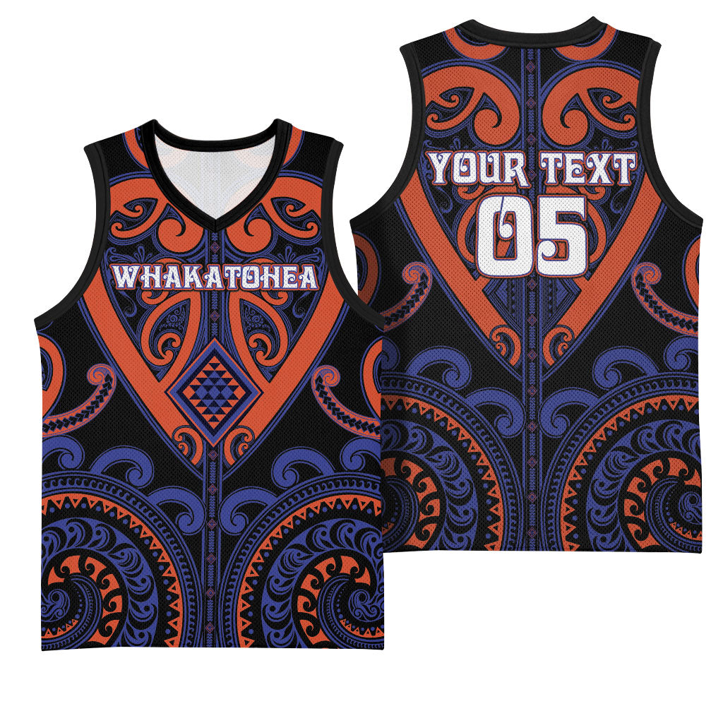 Custom Aotearoa Whakatohea Basketball Jersey Maori Tribal Pattern LT05 - Polynesian Pride