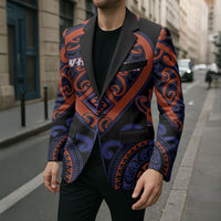 Custom Aotearoa Whakatohea Blazer Maori Tribal Pattern LT05 - Polynesian Pride