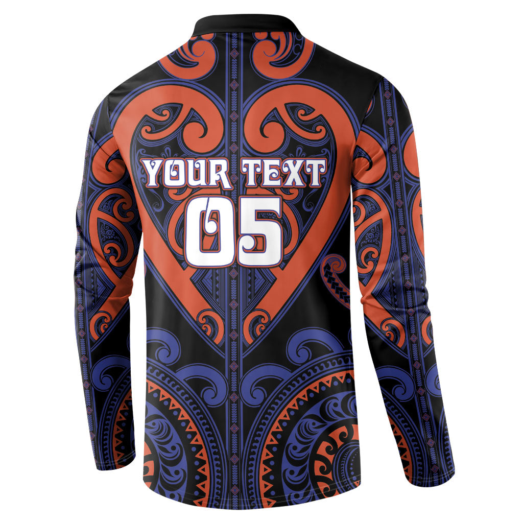 Custom Aotearoa Whakatohea Button Sweatshirt Maori Tribal Pattern LT05 - Polynesian Pride