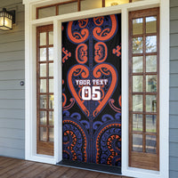 Custom Aotearoa Whakatohea Door Cover Maori Tribal Pattern LT05 - Polynesian Pride